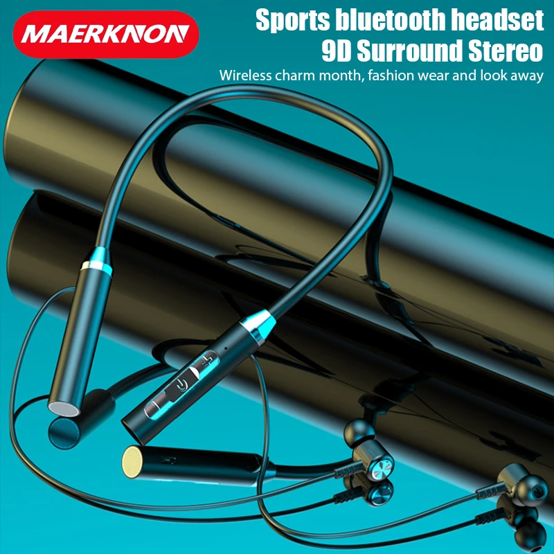 

Bluetooth 5.0 Wireless Magnetic Neckband Running Sports Earphone Earplug Waterproof Noise Canceling Wireless with Microphone