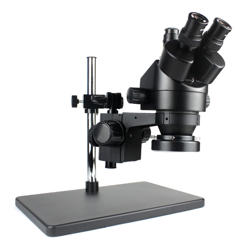 

Professional Trinocular Stereo Zoom Microscope 7X-45X Magnification Zoom with Digital USB HDMI Microscope Camera Spin Boom Stand