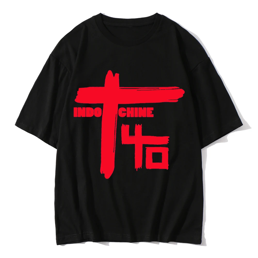 

Indochine Shirt French Rock T-shirt Summer New Print Clothing Women's T-shirt Harajuku Pattern Clothing Women's Top Men