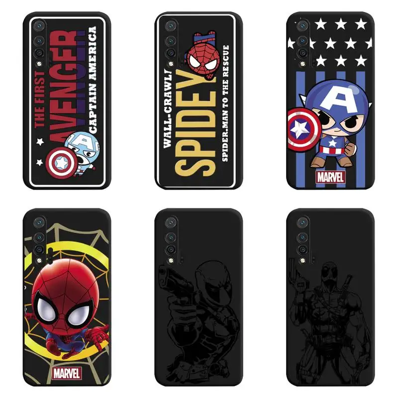 

Marvel's The Avengers spider-man Deadpool Phone Case For Huawei Nova 6se 7 7pro 7se honor 7A 8A 7C 9C Play
