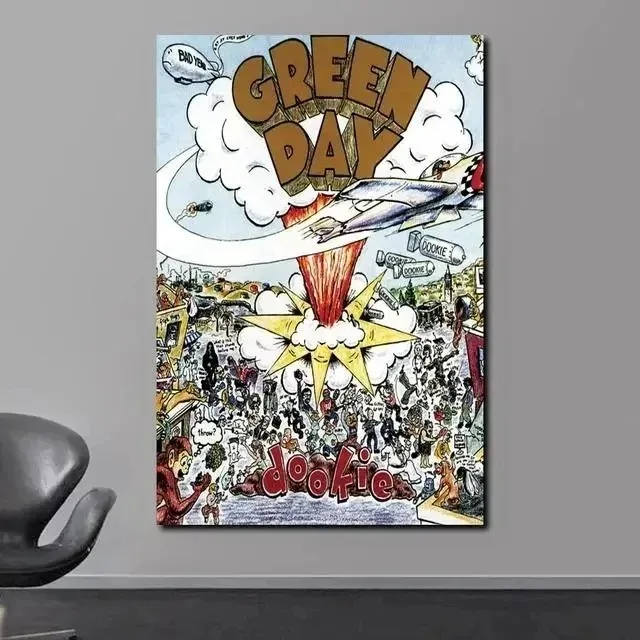 

Green Day Music Rock Band HD Печать На Холсте Картина Без Рамы Настенное Искусство Для Спальни Офисный Декор Спортивная Гитар...