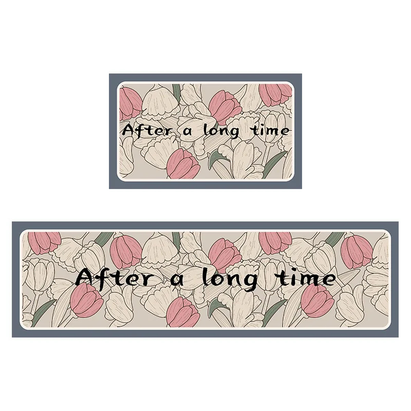 

Special PU Leather Floor Mat For Kitchen Oil Proof Waterproof Carpet Skid Resistant Carpet Wipe And Wash Free Simple Carpet Door