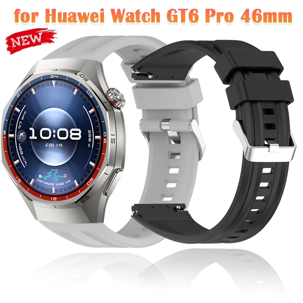 Фото Оригинальный силиконовый ремешок для Huawei Watch GT6 Pro 46 мм, спортивный браслет, сменный ремешок для Huawei Watch GT6 Pro №1