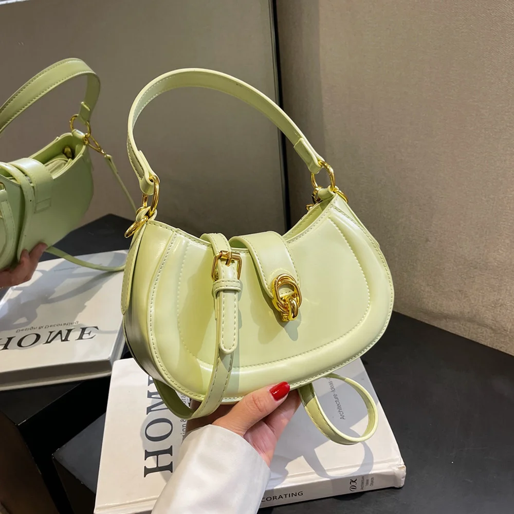 

Женская сумка-седло из ПУ кожи, с короткой ручкой