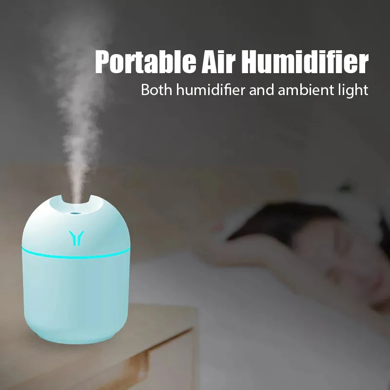 

250ML Mini Air Humidifier USB Aroma Essential Oil Diffuser For Home Car Ultrasonic Mist Maker with LED Night Lamp Diffuser