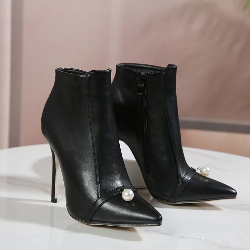 ZOOKERLIN/Новые осенние женские ботильоны модная женская обувь с острым носком