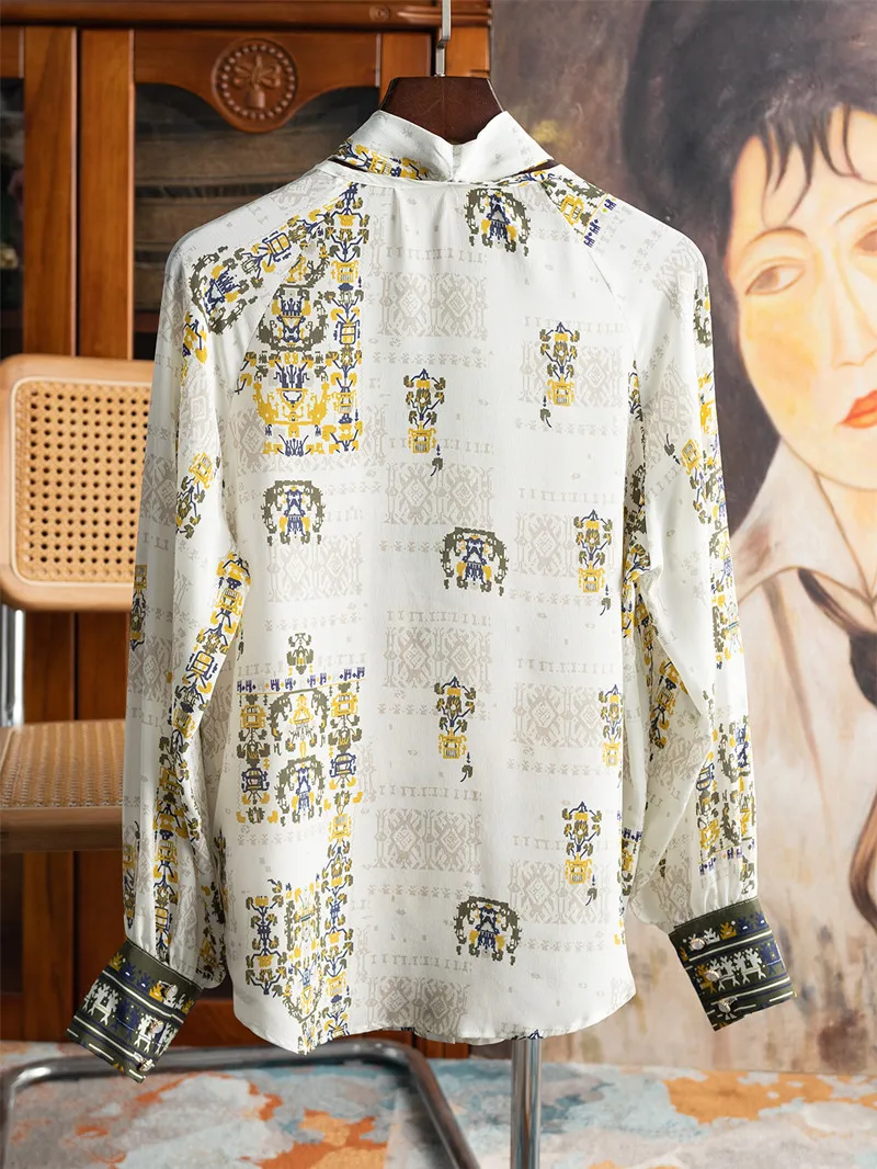 FANIECES Элегантная женская рубашка с воротником-бабочкой весна-лето шифоновая