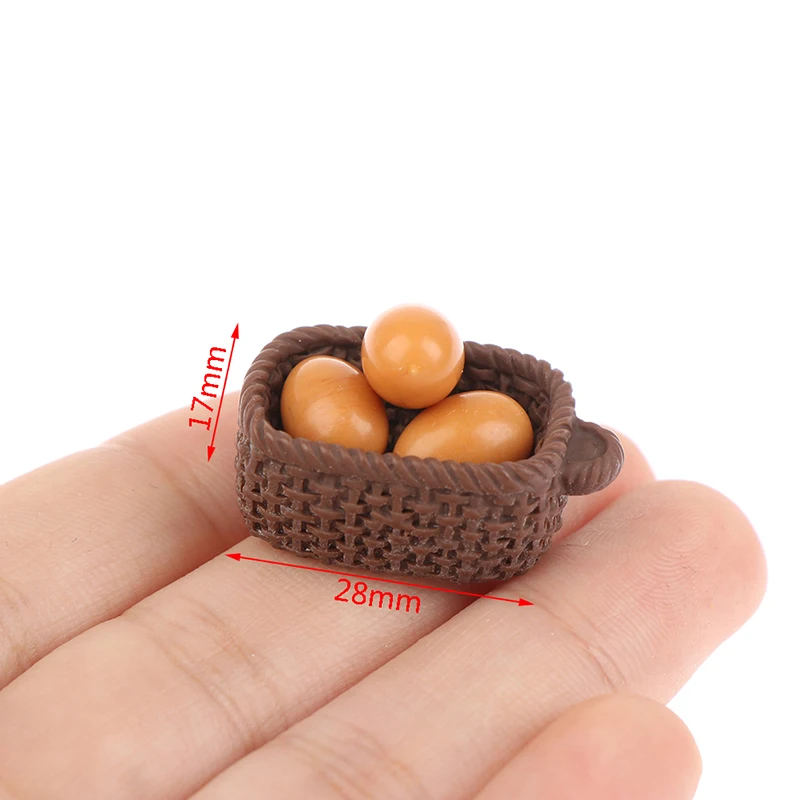 Горячая Акция кукольный домик бамбуковая корзина клубника яйцо хлеб Кухня Мини
