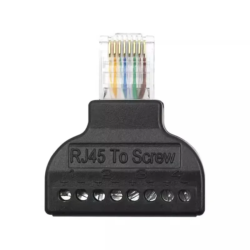 Переходник RJ45 на 8-контактный винтовой блок с 8-контактной винтовой клеммой и разъемом RJ45 для разъема кабеля Интернета сетевого AV (art.: 3920cdbecc2e1) - 3920cdbecc2e1