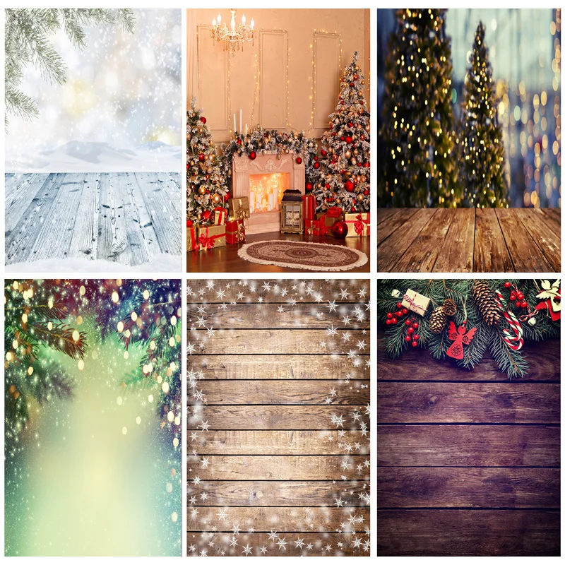 

SHENGYONGBAO Christmas Theme Photography Background Snowman Christmas tree Backdrops For Photo Studio Props ZLSY-60