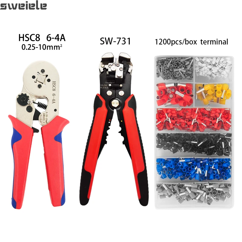 Набор инструментов для обжима проводов HSC8 6-4A многофункциональный инструмент