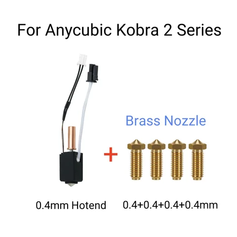 Для Anycubic Kobra 2 Hotend Kit, новое обновление, керамический нагреватель, 24 В, 60 Вт, термисторы для Kobra 2 Max/Kobra 2Plus/Neo, детали 3D-принтера