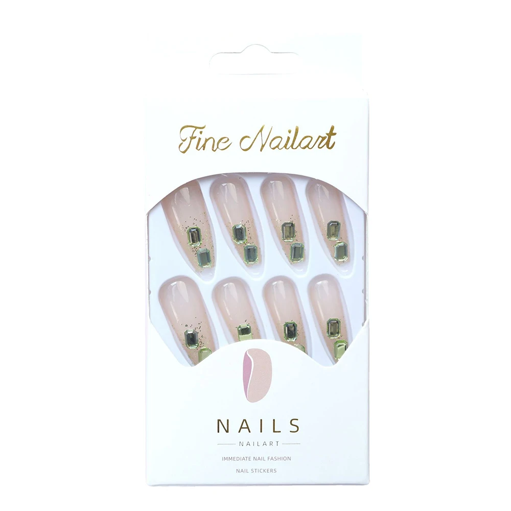 

Искусственные ногти для девушек, зеленые феи, долговечные женские Искусственные ногти для оформления свадебных свиданий, путешествий