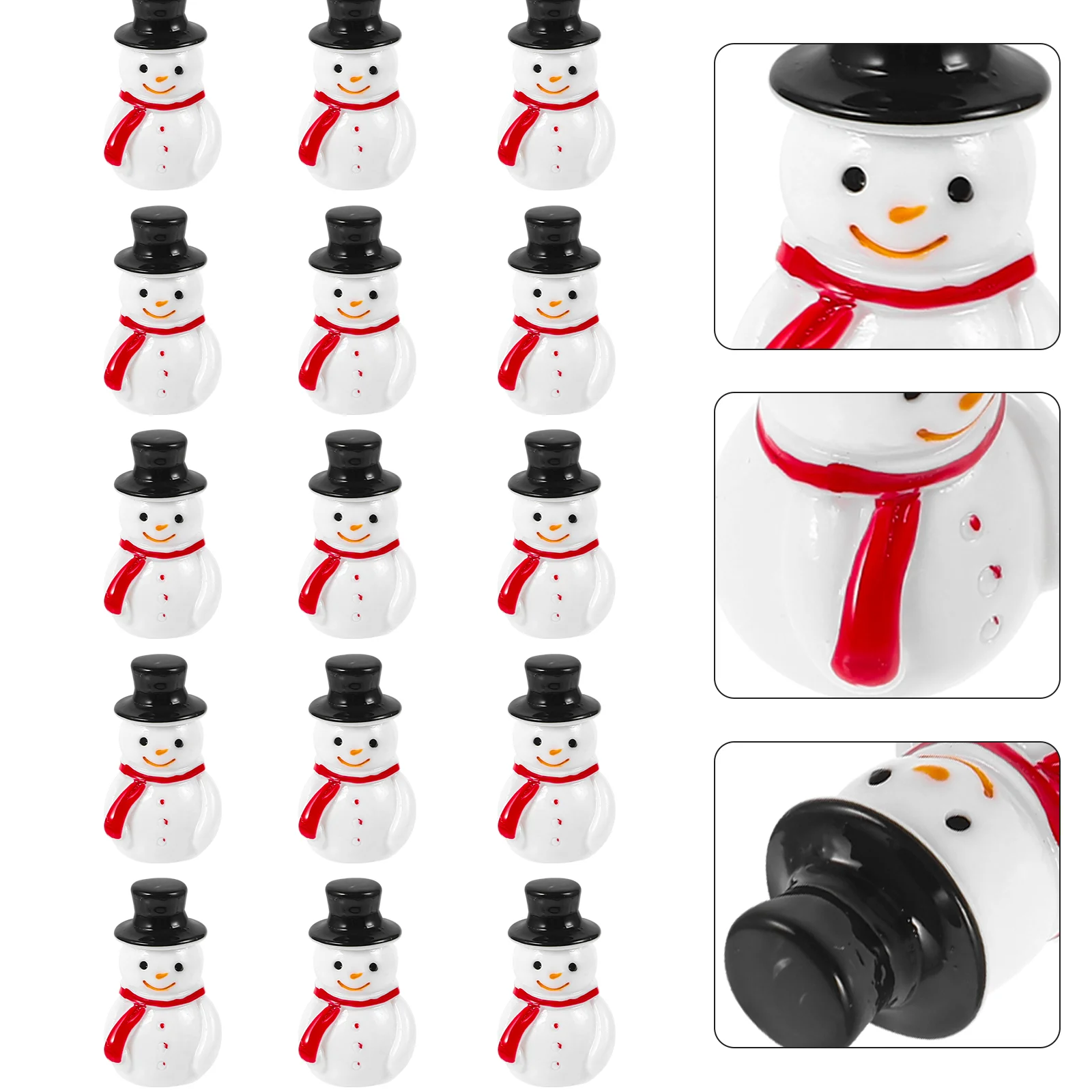 

Christmas Miniature Snowman Resin Snowman Ornaments DIY Snowman Craft Mini Christmas Santa Snowman Miniature Figurine