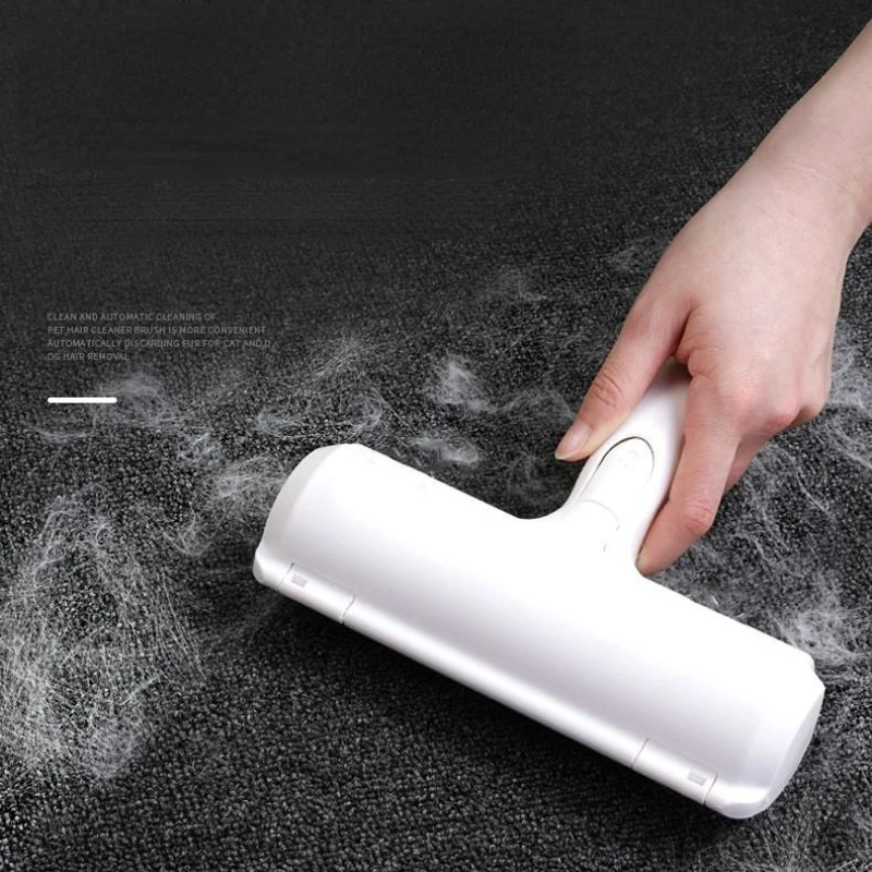 

Pet Hair Remover Roller 2-Way Removing Dog Cat Hair From forniture Self-cleaning Lint Pet Hair Remover One Hand Operat