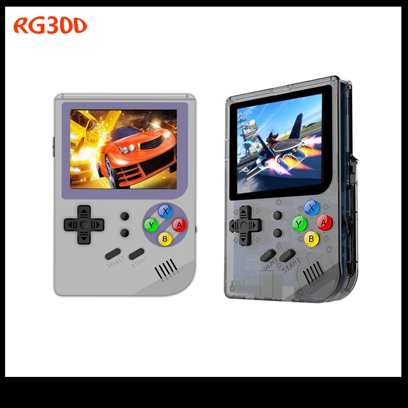 ANBERNIC RG300 Vintage Video Game Console 3.0-inch IPS Full Screen 32G TF Dual System PS164 Bit Portable Handheld Gaming Machine