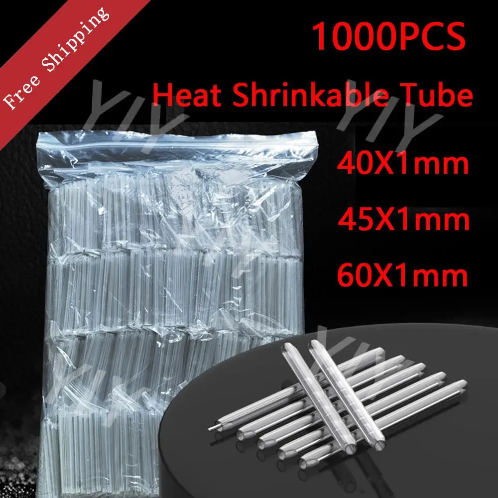 

1000Pcs/Lot Bare Fiber Cable Protection Sleeves 60mm 1mm Diameter FTTH Heat Shrink Splice Protector Fusion Protection Splice