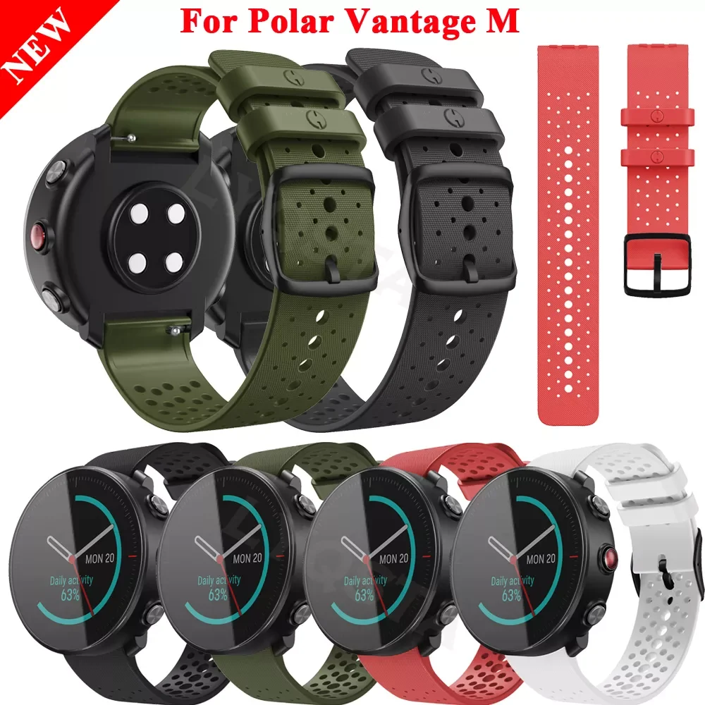 

Official Smartwatch Bracelet For Polar Vantage M Silicone Straps Wristband Band Original Replacement Belt Watchbands Accessories