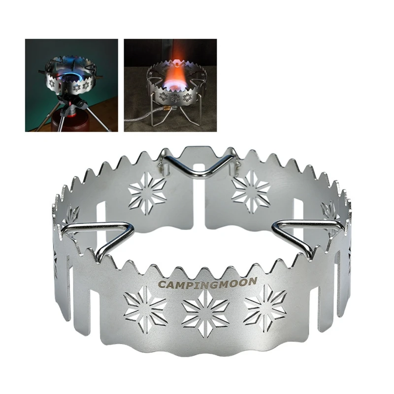 

Camping Gas Stove Windscreen Windbreak Stove Stand Rack Outdoor Gas Stove Windshield Windproof Ring Hiking Backpacking Cookware
