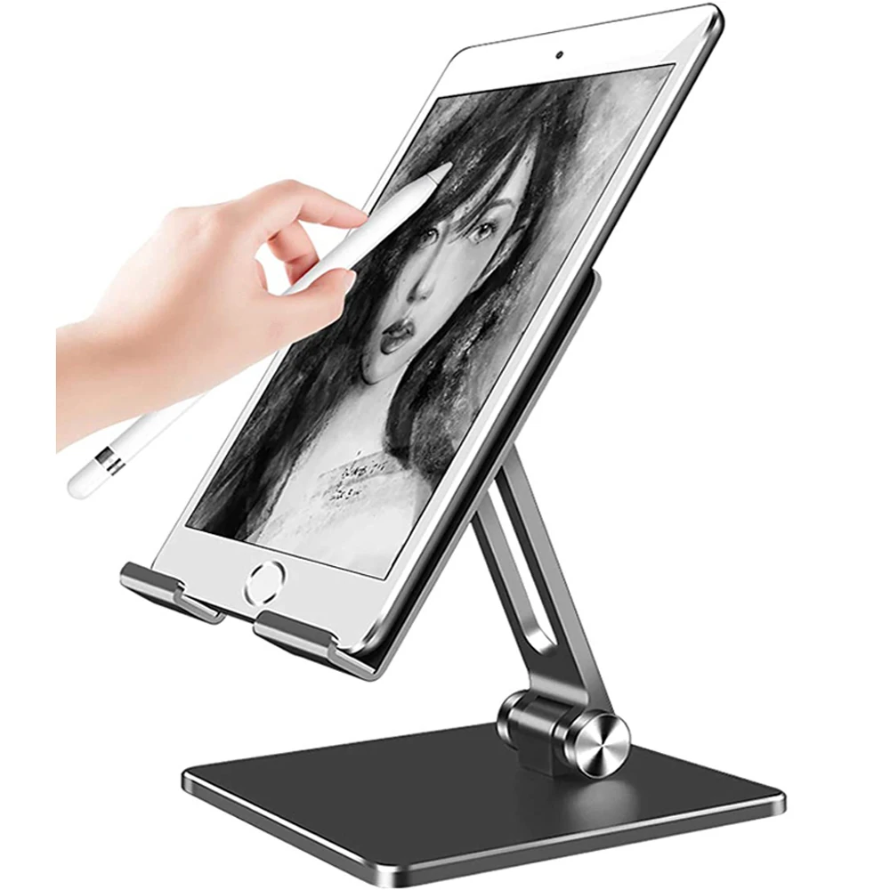 desk mobile phone holder stand for iphone ipad xiaomi metal adjustable desktop tablet holder universal table cell phone stand free global shipping