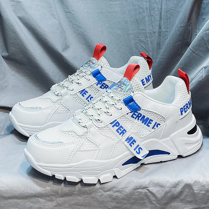 

2022 New Women and Men Sneakers Breathable Running Shoes Comfortable Wear-Resisting Jogging Shoes Mens Sneakers Lace Up Trainers