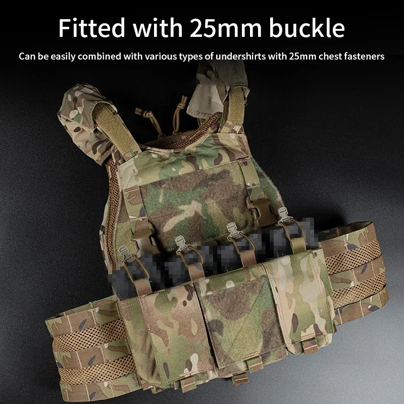 Фото Tactical Quad 5.56 Magazine GP Pouch Placard QASM Пряжка Передняя панель для CPC FCSK ARC JPC Plate Carrier Страйкбольный охотничий жилет №3