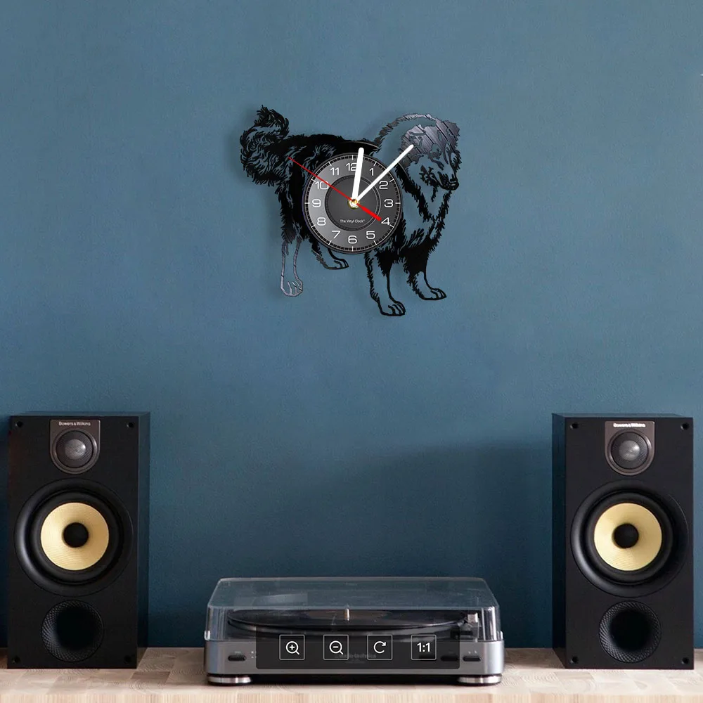 Настенные часы с изображением собаки шнауцера клуба колли настенные виниловой