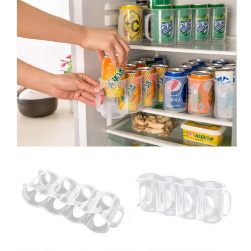 

Beers Soda Cans Holder Storage Kitchen Organization Fridge Rack Plastic Space Home Refrigerator Beverage Storage Boxes