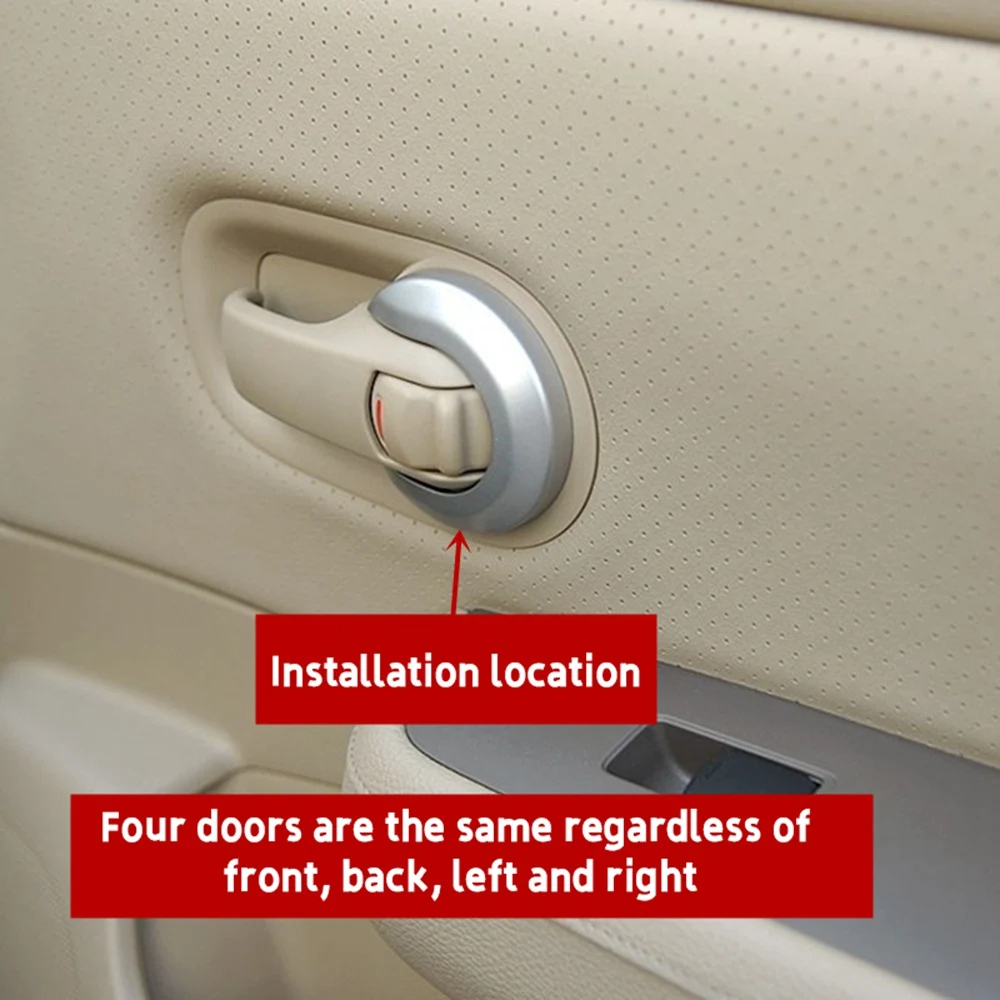 

1Pcs Car Interior Door Handle Cover Handle Escutcheon for Nissan Tiida 2005-2010 1.6 LIVINA NV200 Geniss Silver Gray