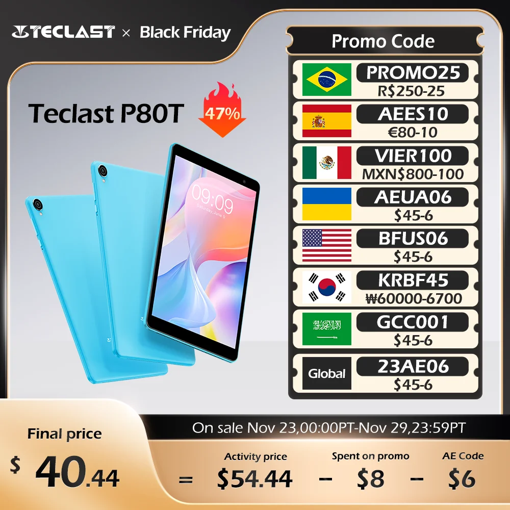 Teclast P80T планшет на Android 11 четыре ядра экран 8 дюймов 3 Гб + 32 ГБ |