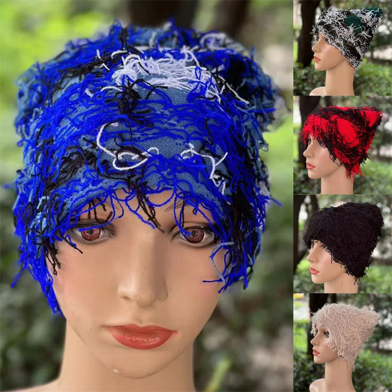 

Wool Cap Camouflage Personality Knitted Wool Cap Autumn And Winter Warm Outdoor Wild Training Short Wool Cap