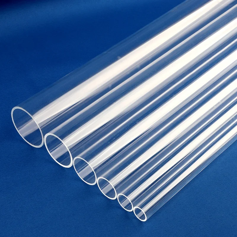 Transparent Acrylic Hard Tube Pipe OD 8mm 10mm 12mm 14mm 16mm 18mm 20mm PMMA PC Water Cooling Rigid Tube 50cm Length