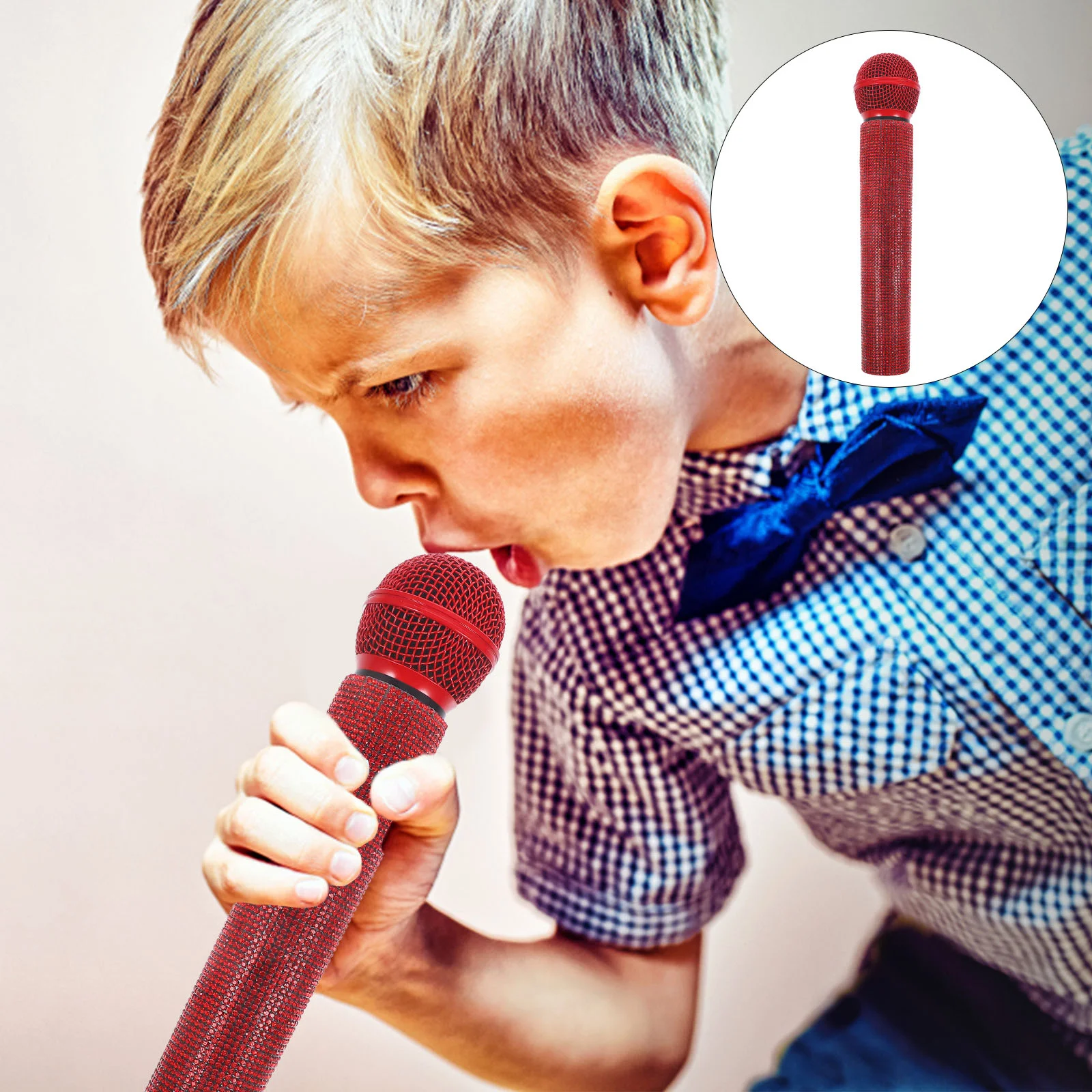 

Simulation Microphone Stage Performance Small Prop Mini Party Role Play Kids Fake Handheld