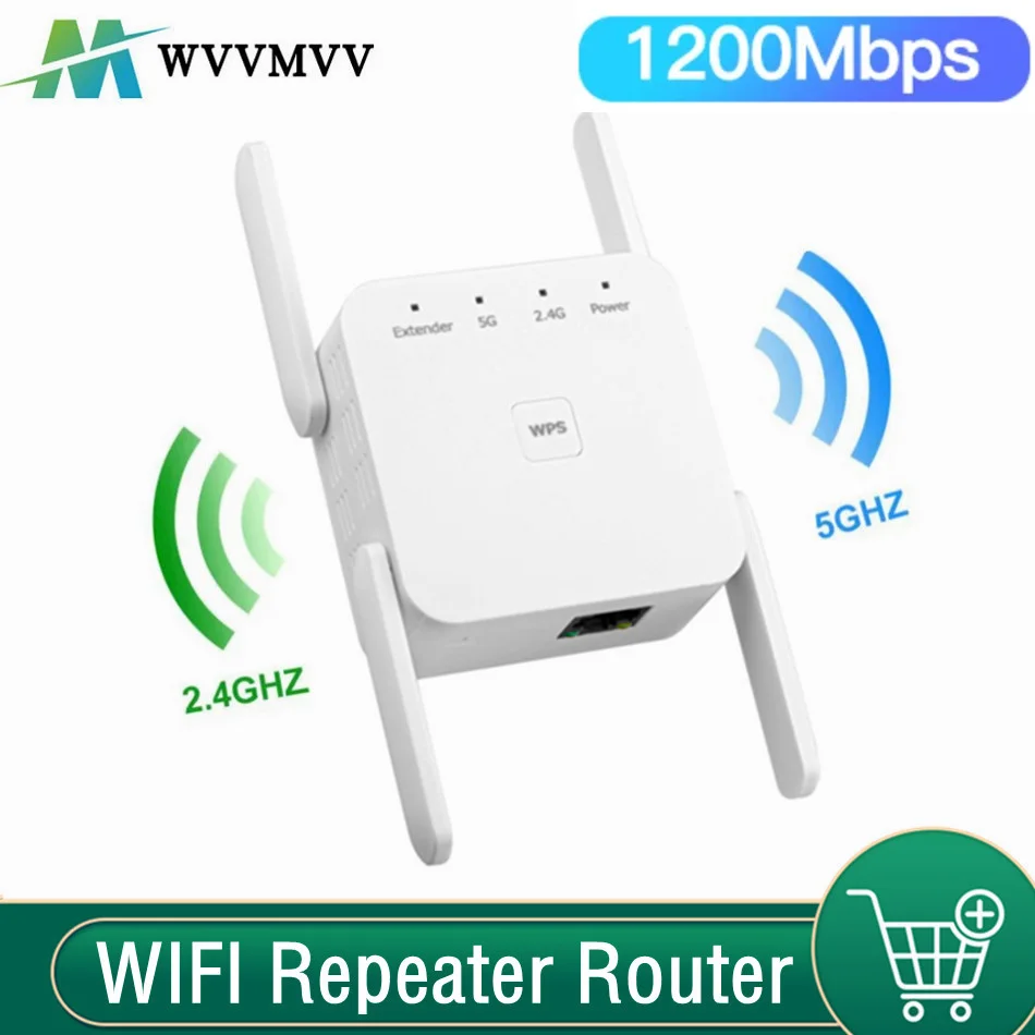

WvvMvv 1203U WIFI ретранслятор маршрутизатор 2,4 ГГц/5 ГГц 1200 Мбит/с усилитель сетевого сигнала