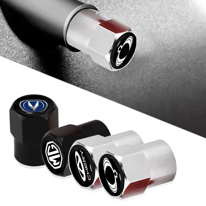 

4pcs Car Tire Valve Metal Black Silver Hexagon Valve For Mercede Benz AMG C180 Ropa Hombre Miniaturas Axor F1 Styling