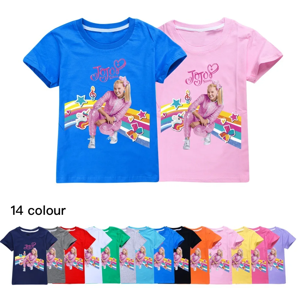 

Футболка JOJO SIWA для девочек, одежда для мальчиков и девочек, 3D футболки с животными, детские летние живые милые забавные детские пуловеры, топы 2023