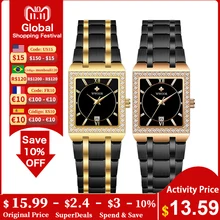 WWOOR Reloj New Fashion Ladies Diamond Watch Top Brand Luxury Square Wrist Watch Simple Women Dress Small Watch Relogio Feminino