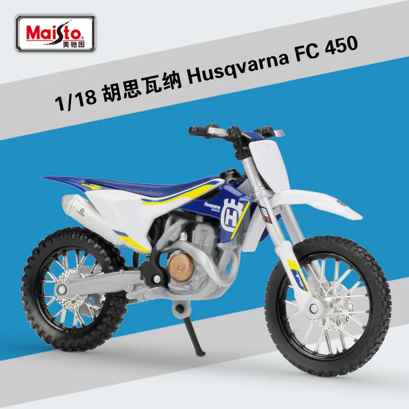 

Maisto 1:18 Husqvarna FC 450 2018 Vitpilen 701 Diecast Alloy Metal Motorcycle Road Racing Model B288