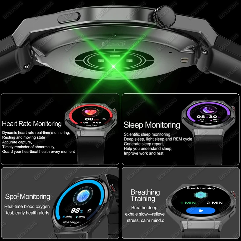 Новые ультратонкие умные часы для мужчин HD AMOLED 150+Sport GPS Track Always Show Time Monitor здоровья BT Call IP68 Водонепроницаемые умные часы (art.: 3920d3612dfa1) - 3920d3612dfa1