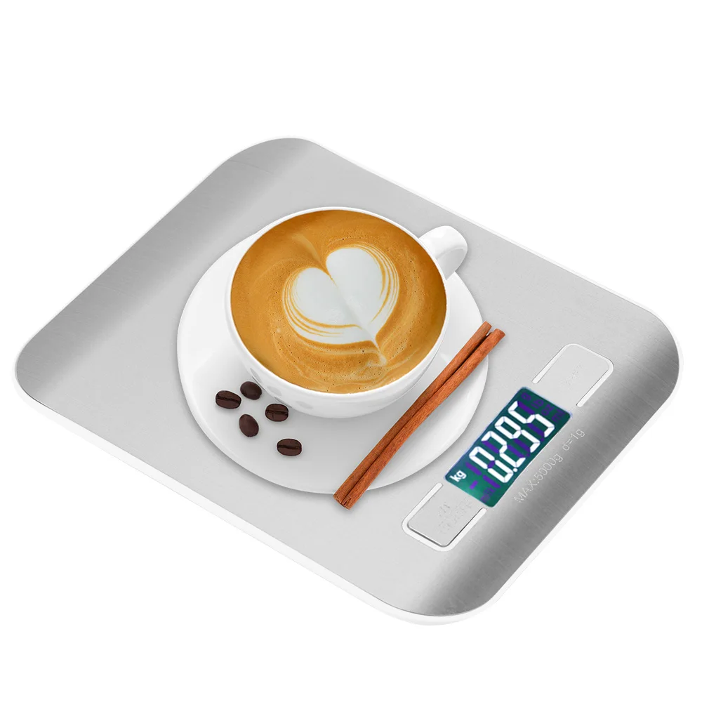 

5/10kg Mini Kitchen Scale Weighing Food Scale Cooking Tool Stainless Steel Weighing Scale Balance Measuring Tool Kitchen Gadget