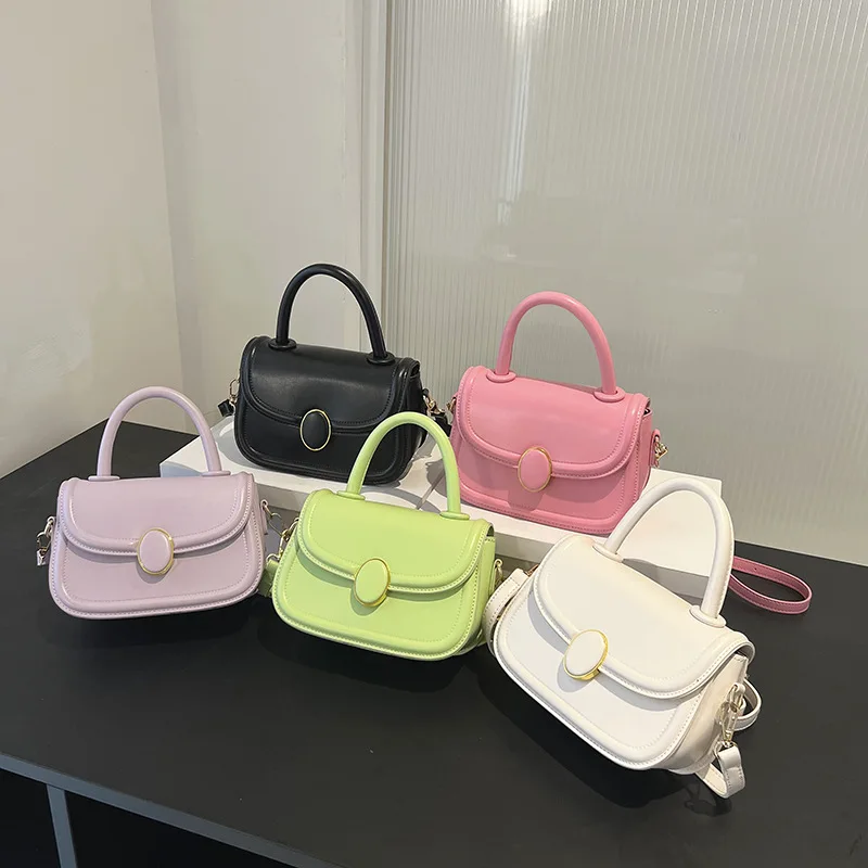 

Candy Color Small Square Bag Female Bag 2023 New Korean Trend Fashion Luxury Handbag Senior Sense Single Shoulder Crossbody Bag