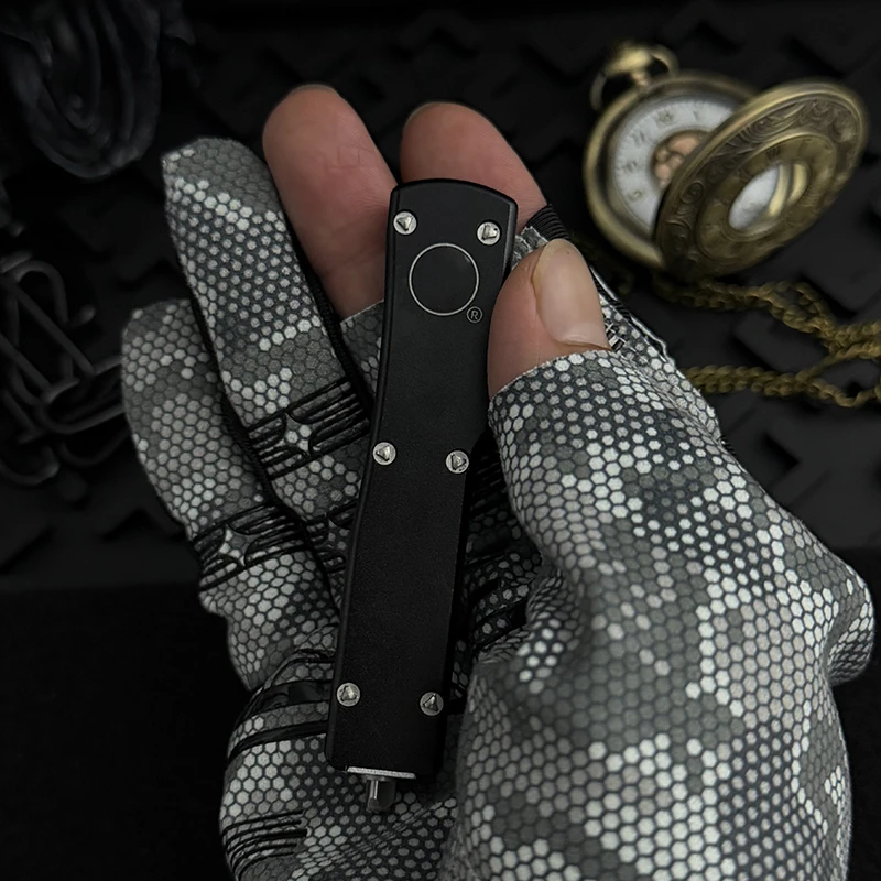 Мини-нож UTX70 Micro Tech UT70 D2 из стали с алюминиевой рукояткой, портативный, для повседневного использования, EDC-инструмент для активного отдыха (art.: 3920db772201d) - 3920db772201d