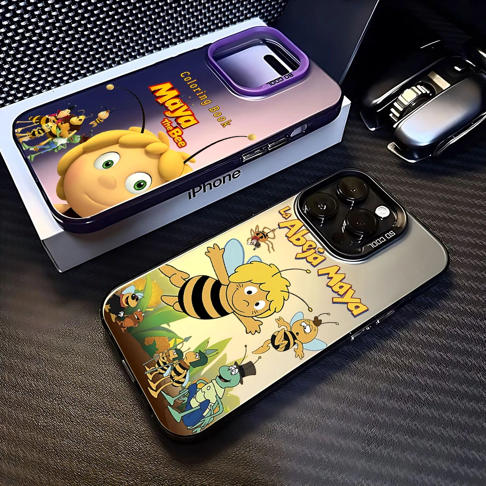 Фото Классический чехол для телефона Maya The Bee для iPhone 17, 16e, 16, 15, 14, 13, 12, 11 mini, Pro Max, X, XR, XSMAX, Air Plus, матовая задняя крышка с защитой от падений №3