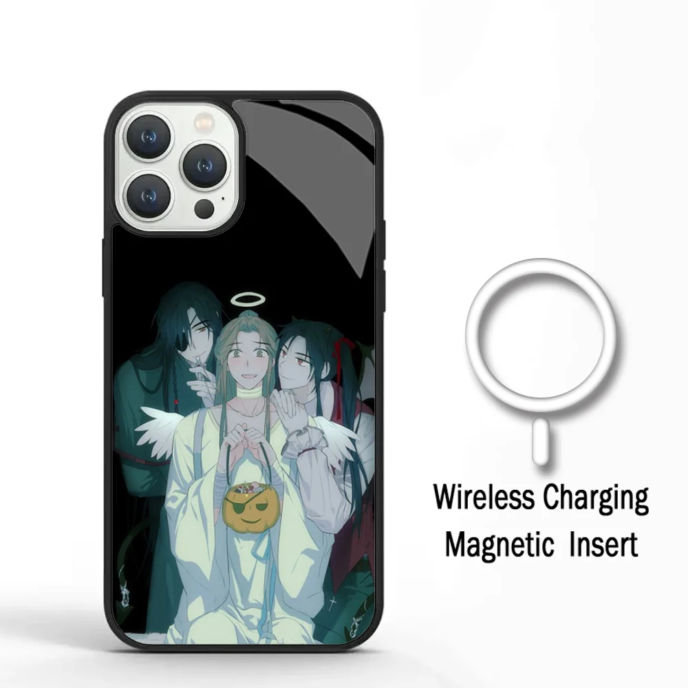Чехол для телефона Hua Cheng Xie Llian IPhone 11 12 13 14 15 Plus Pro Max зеркальный акриловый чехол Magsafe