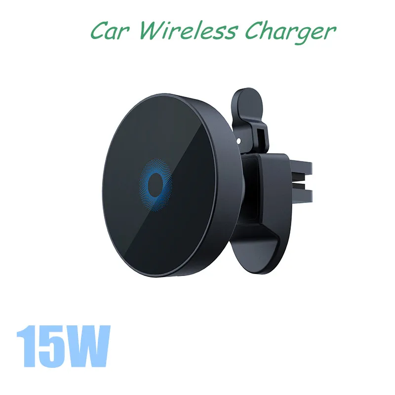 

15W Macsafe Car Wireless Charger for Iphone 12 13 Pro Max Mini Charging Station Apple Phone Holder Car Stand Phone Accessories