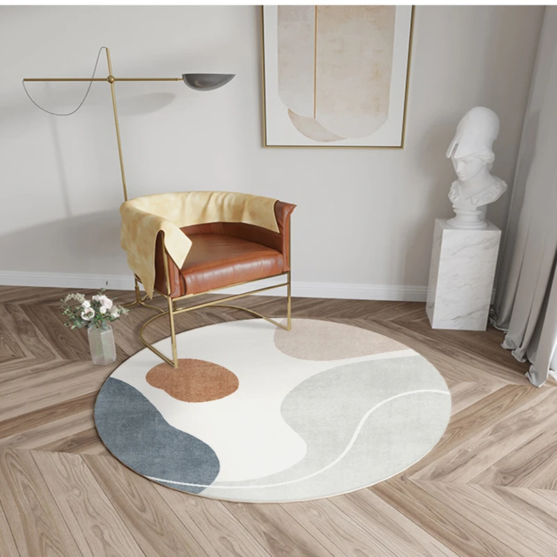 

Light Luxury Round Carpet Girl Rugs for Bedroom Home Decor Chair Mat Living Room Decoration Carpets Cloakroom Lounge Rug