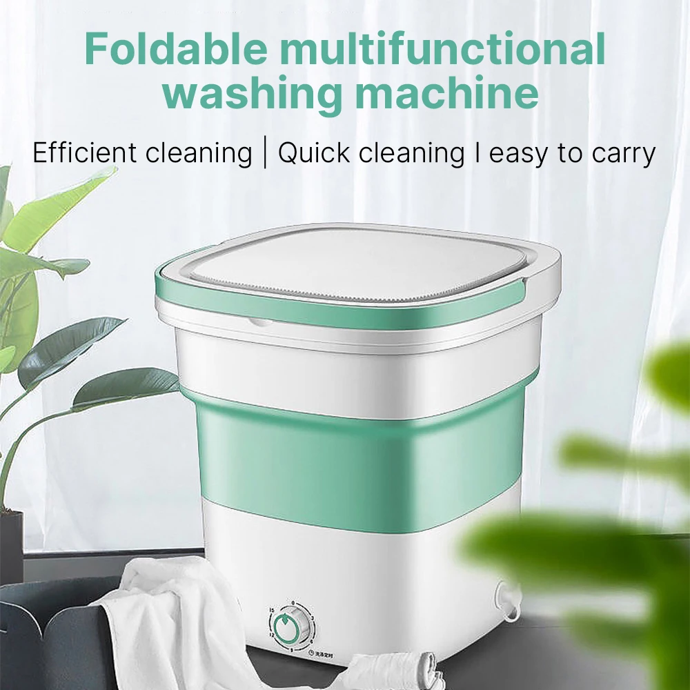 Folding Washing Machine Mini Small Portable Dormitory Household Washing Underwear Underwear Semi-Automatic Portable Washing