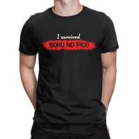 humorous i survived boku no pico boku no hero academia hentai anime t shirt for men 100 cotton t shirts gift idea clothing