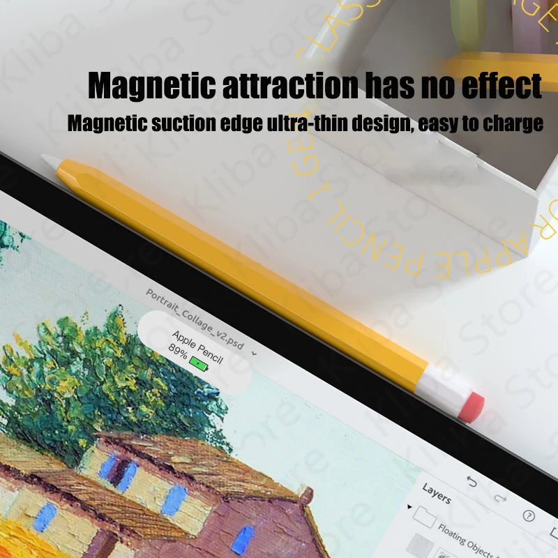 Силиконовый чехол-карандаш для Apple Pencil 2-го 1-го планшета портативный защитный