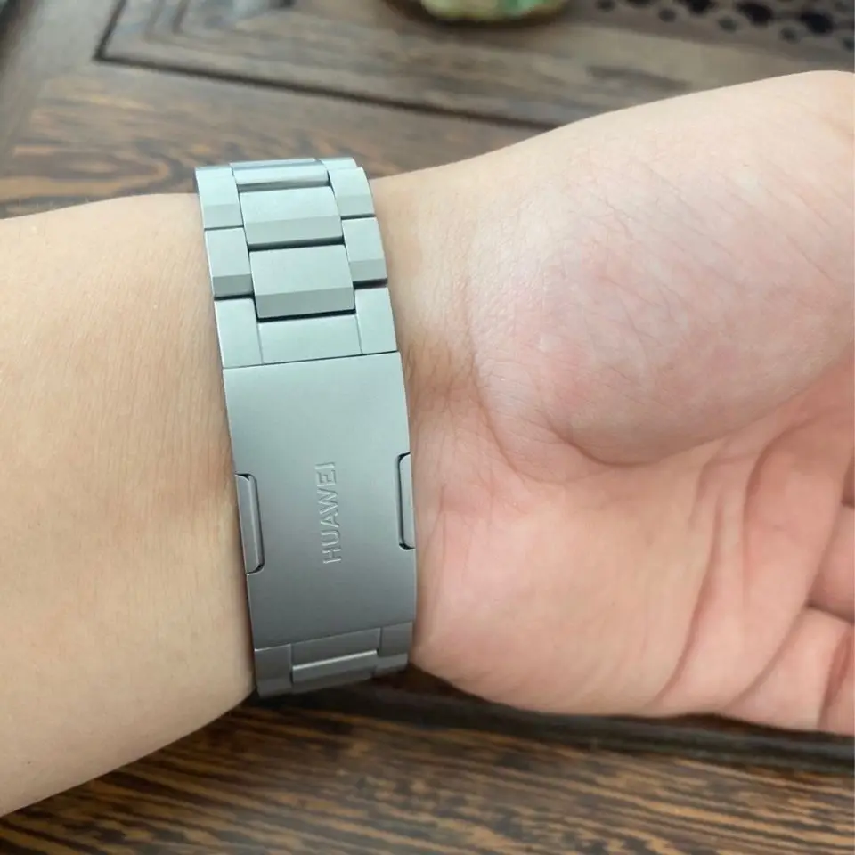 Original Huawei Strap for Huawei Watch 3/3proTitanium alloy Metal 22mm Watchband for Huawei GT Series Titanium Grey Wristband